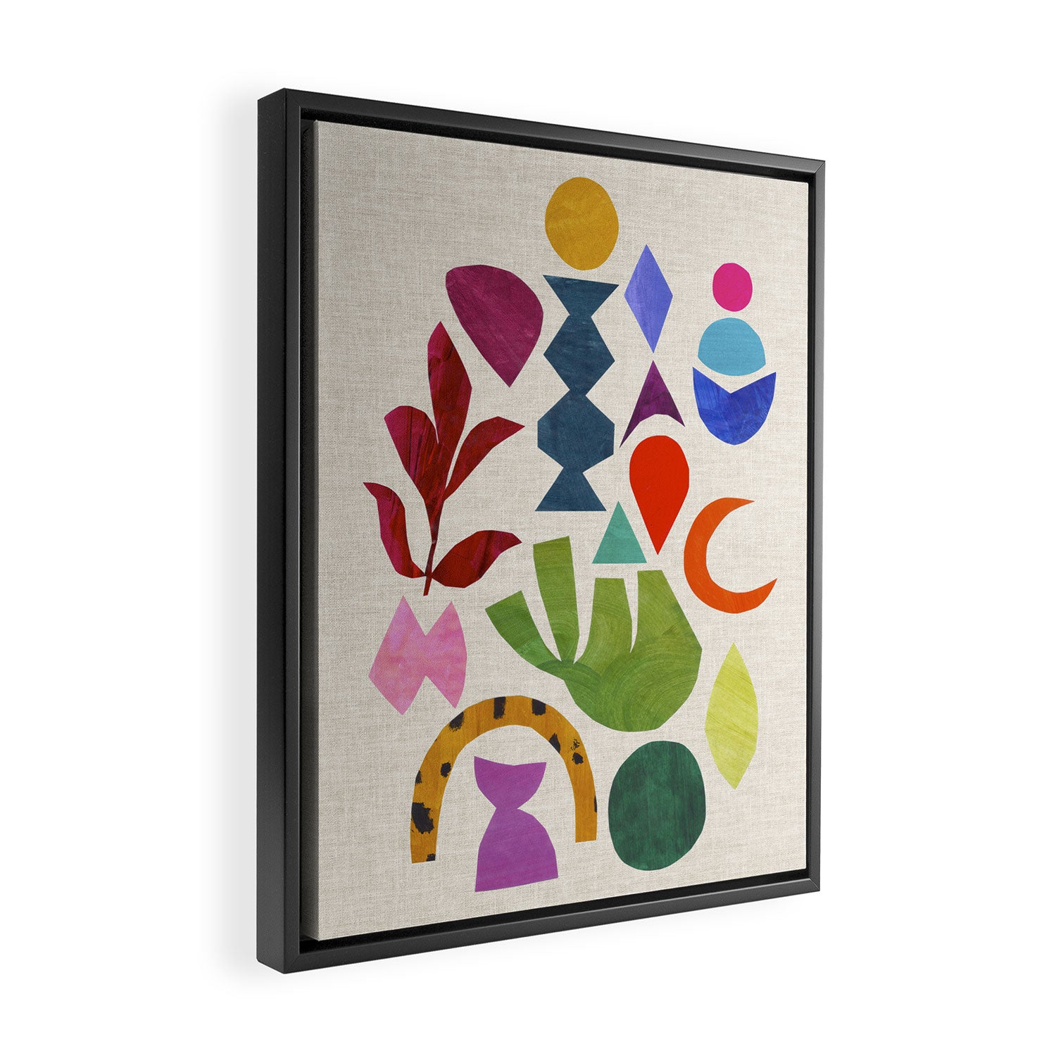 Green Flower Framed Canvas Print Gallery Image 2