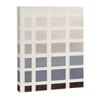 Grey Taupe Watercolor Gouache Geometric Square Matrix Pattern Canvas Print Gallery Image 6