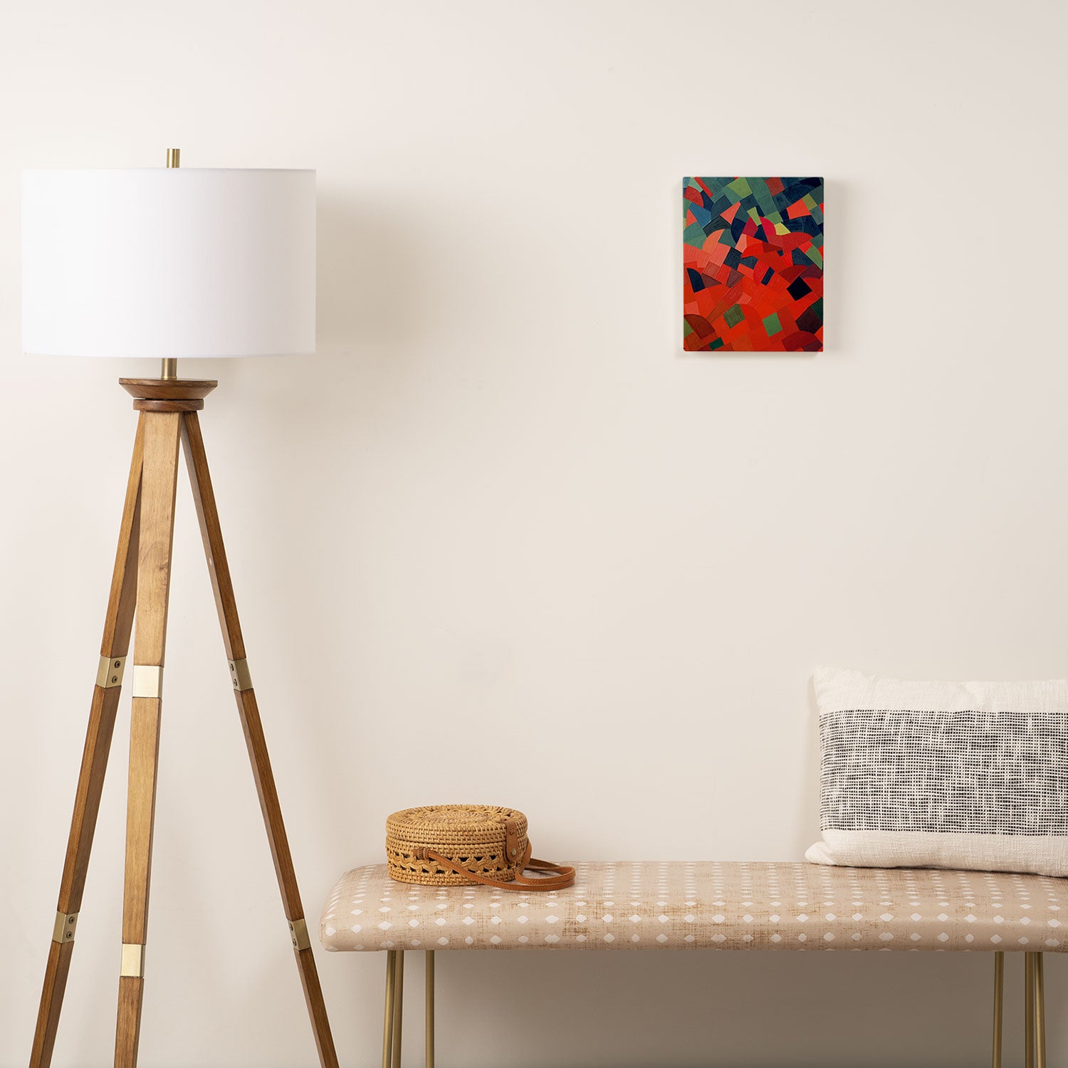 Grün-Rot Otto Freundlich 1939 Abstract Art Mid Century Modern Geometric Colorful Shapes Hard Edge Canvas Print Gallery Image 2