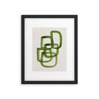 EnShape by Ejaaz Haniff 'Algae Bloom' Green Mid Century Modern Minimal Minimalist Watercolor Abstract Funky Fun Style Framed Art Print Gallery Image 5