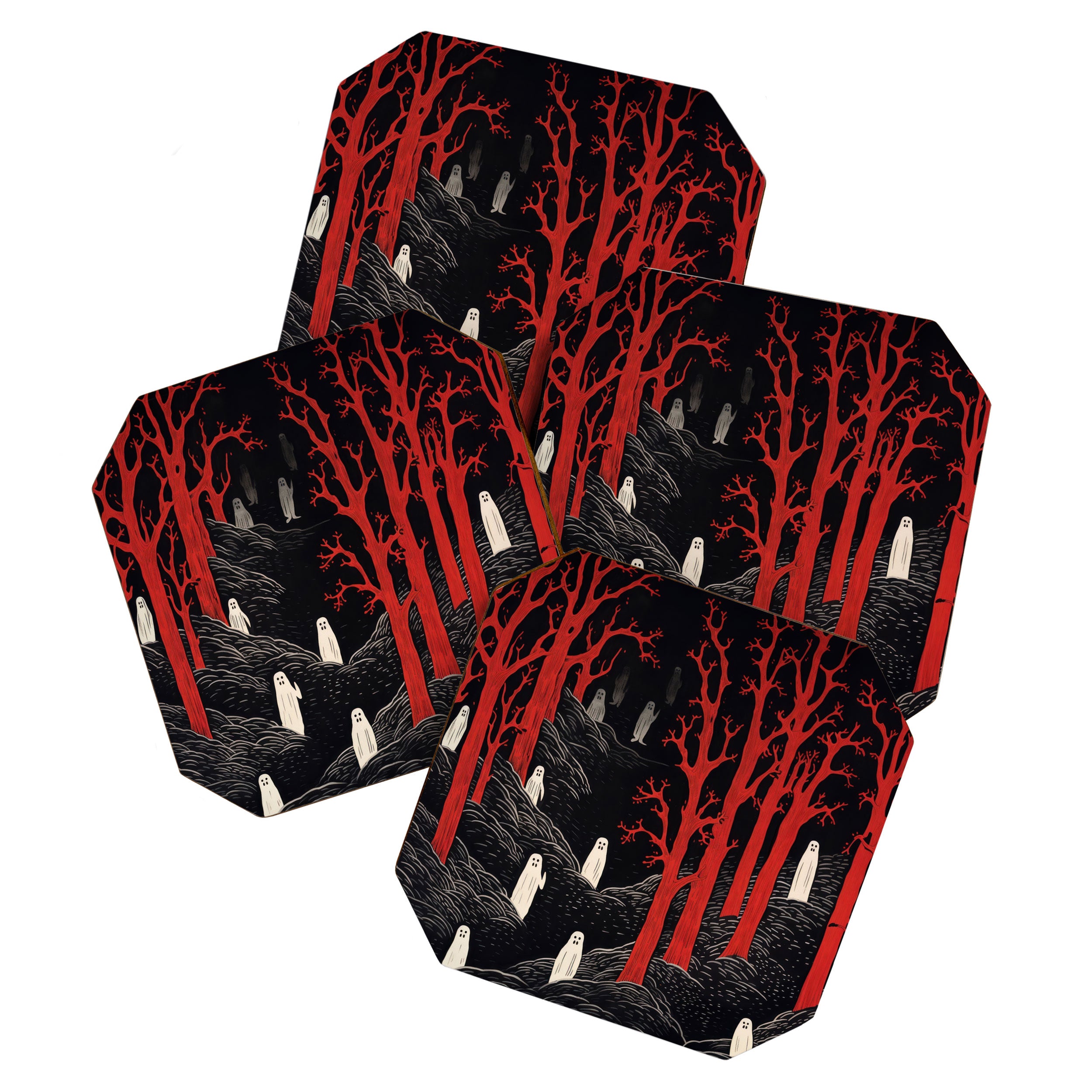 Haunted Ghost Forest  Coaster Gallery Image 1