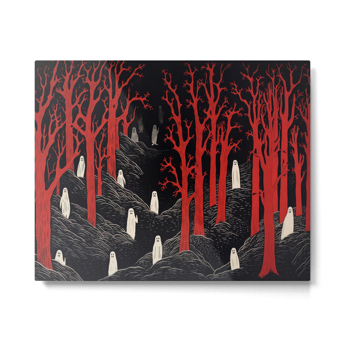 Haunted Ghost Forest  Metal Print Gallery Image 1