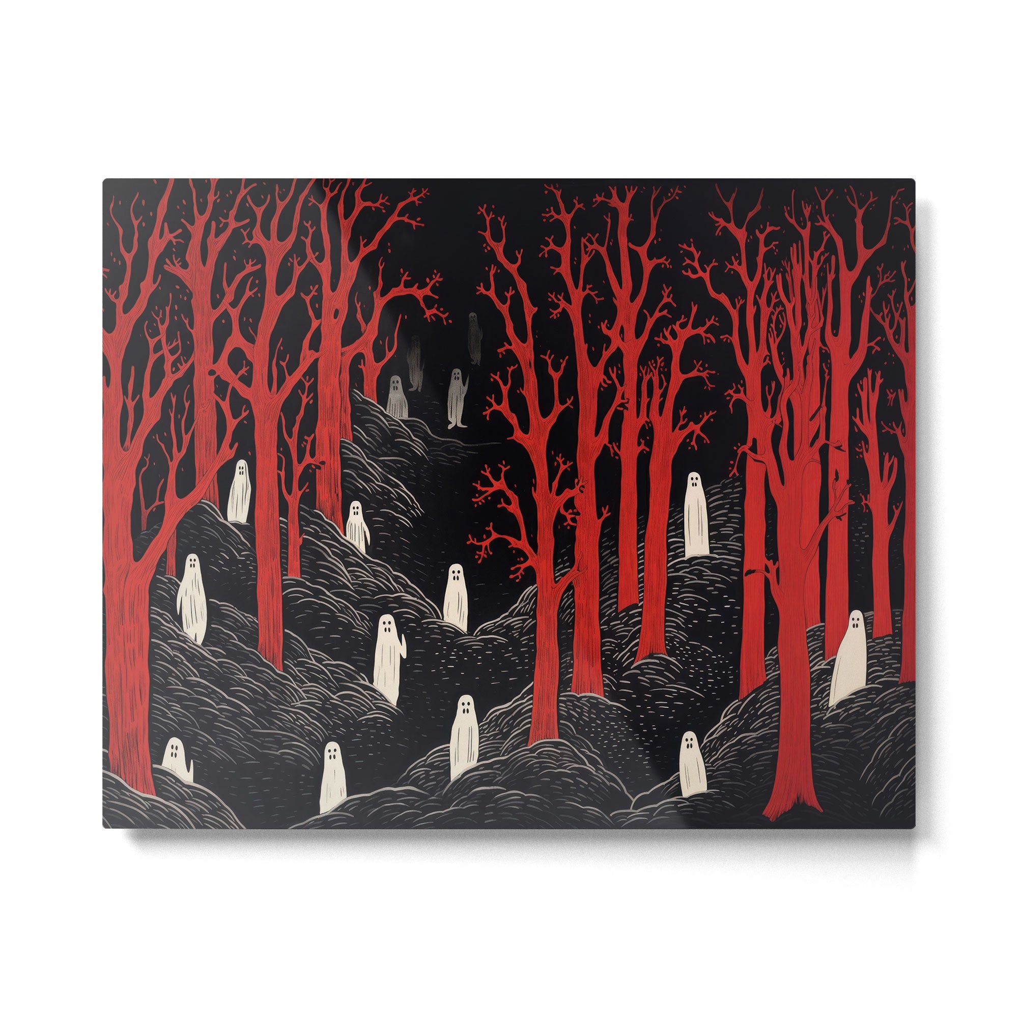 Haunted Ghost Forest  Metal Print Gallery Image 4
