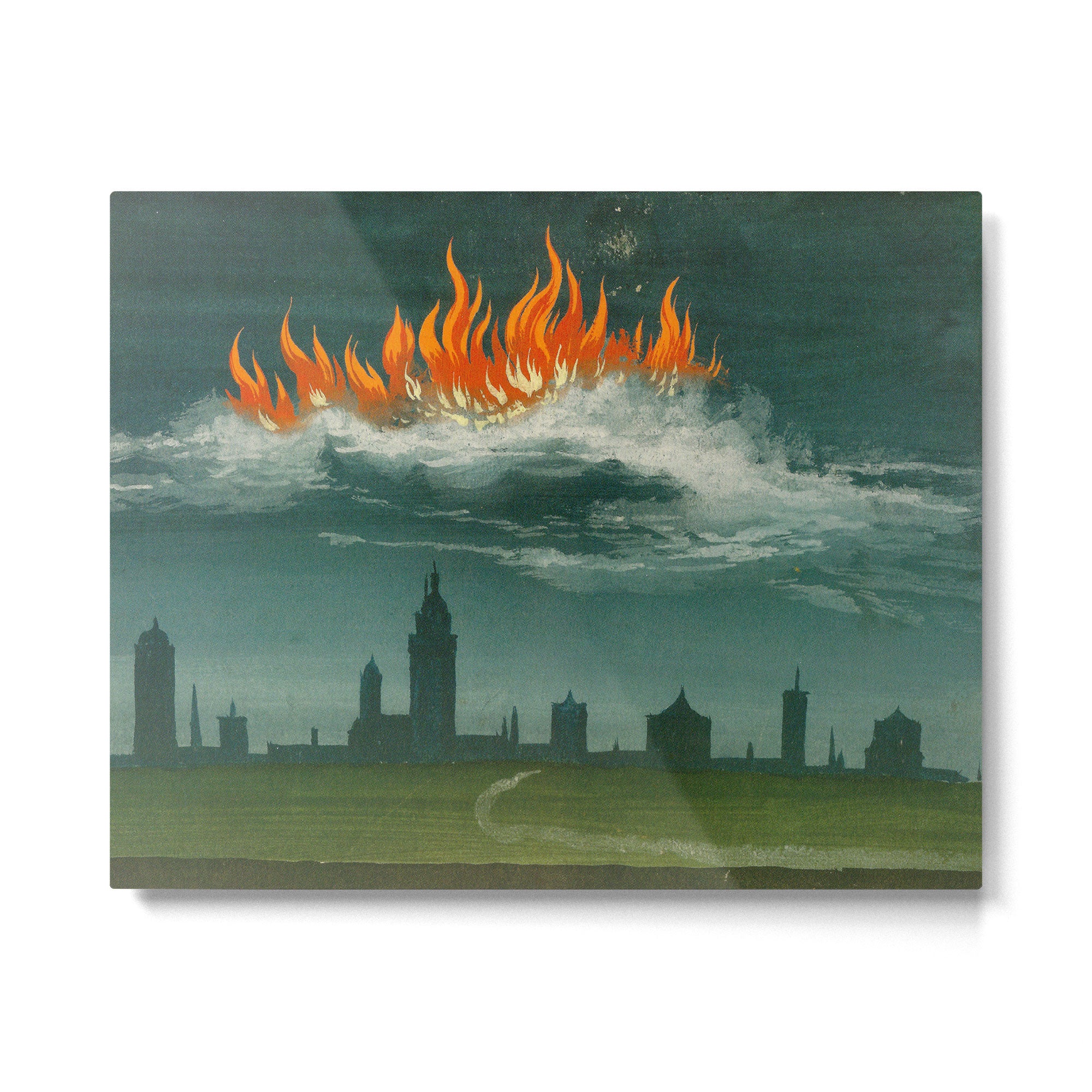Heavenly fire over Augsburg  Augsburger Wunderzeichenbuch Himmelsfeuer uber Augsburg Metal Print Gallery Image 4