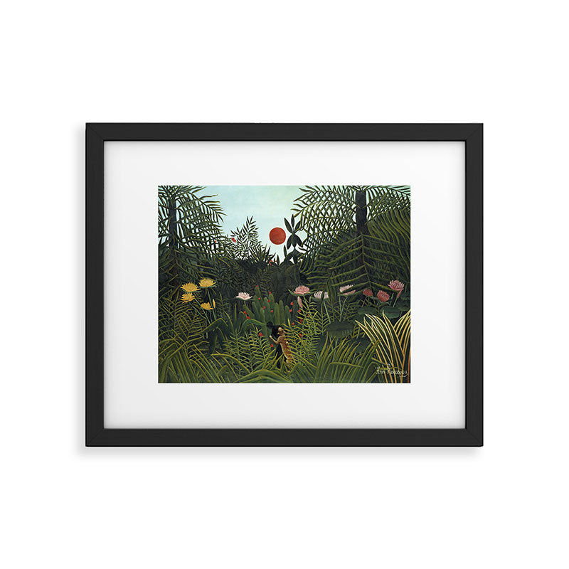 Henri Rousseau Virgin forest at setting sun Framed Art Print Gallery Image 5