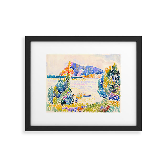 Henri-Edmond Cross Neo-Impressionism Pointillism Cap Nègre 1909 WatercolorPainting Framed Art Print Gallery Image 1