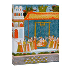 Hindola Raga (Spring Swinging) Indian Painted Illustration Canvas Print Gallery Image 6