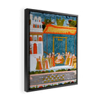 Hindola Raga (Spring Swinging) Indian Painted Illustration Framed Canvas Print Gallery Image 2