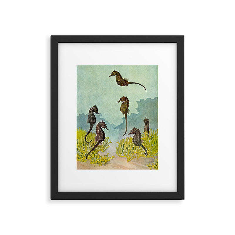 Hippocampus - Hashime Murayama - 1920 Seahorse Illustration Marine Life Framed Art Print Gallery Image 5