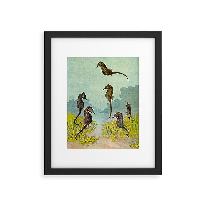 Hippocampus - Hashime Murayama - 1920 Seahorse Illustration Marine Life Framed Art Print Gallery Image 1