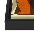 Inagaki Tomoo Vintage Japanese Woodblock print mid century Modern Cubism Art Cats Feline Framed Canvas Print Gallery Image 3