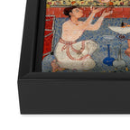-India, Mughal, Reign of Akbar, 16th century - Page from Tales of a Parrot (Tuti-nama)- Eighth night- The deceitful wife a - 1962 Framed Canvas Print Gallery Image 3
