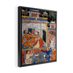 -India, Mughal, Reign of Akbar, 16th century - Page from Tales of a Parrot (Tuti-nama)- Eighth night- The deceitful wife a - 1962 Framed Canvas Print Gallery Image 2