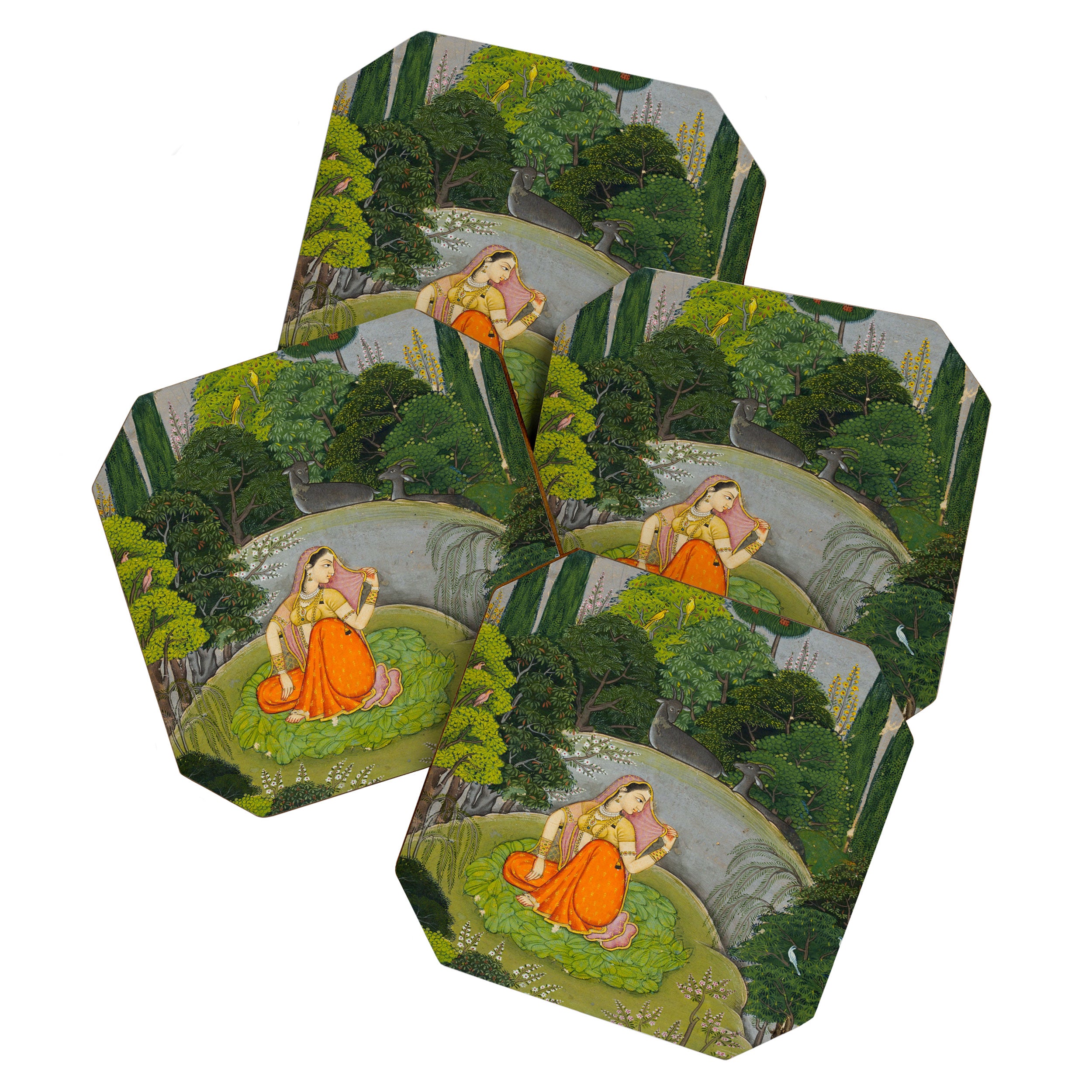 Indian Miniature Painting  Coaster Gallery Image 1