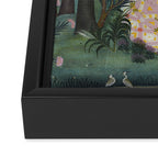 Indian Princess In Bird Garden Framed Canvas Print Gallery Image 3