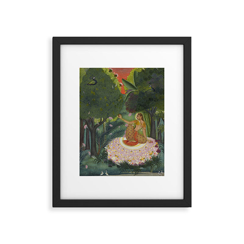 Indian Princess In Bird Garden Framed Art Print Gallery Image 5