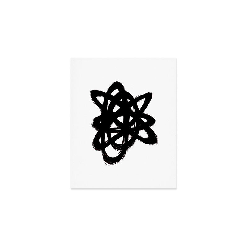 Ink Confusion White Background Art Print Gallery Image 1