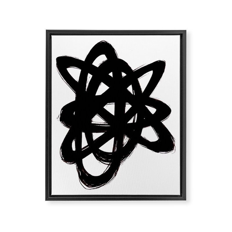 Ink Confusion White Background Framed Canvas Print Gallery Image 6
