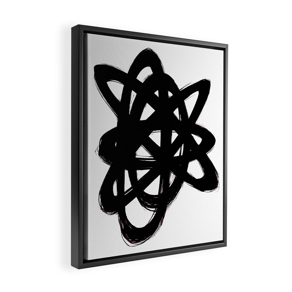 Ink Confusion White Background Framed Canvas Print Gallery Image 2