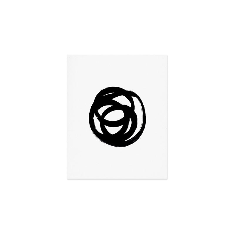 Ink Eye White Background Art Print Gallery Image 1