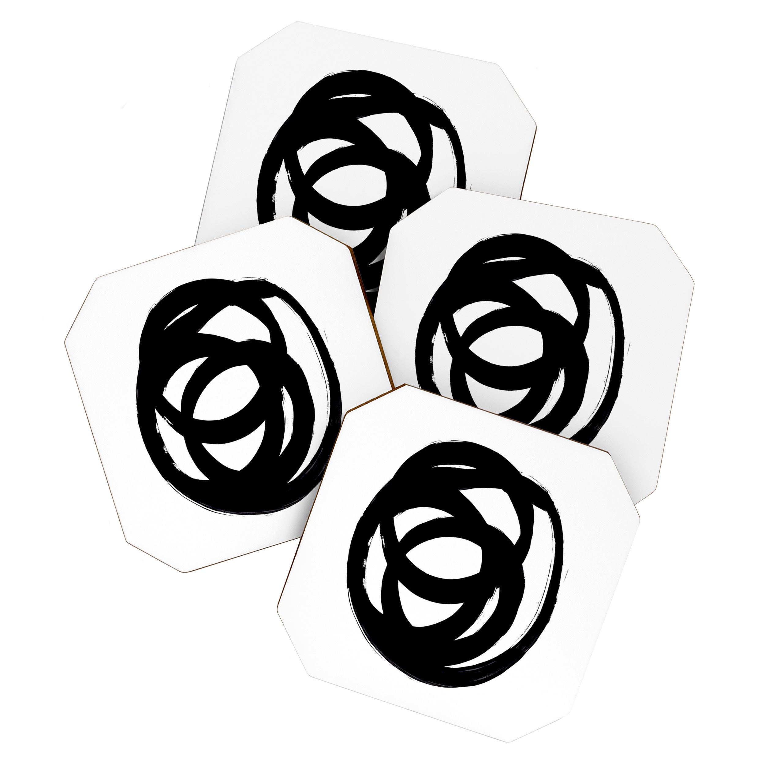 Ink Eye White Background Coaster Gallery Image 1