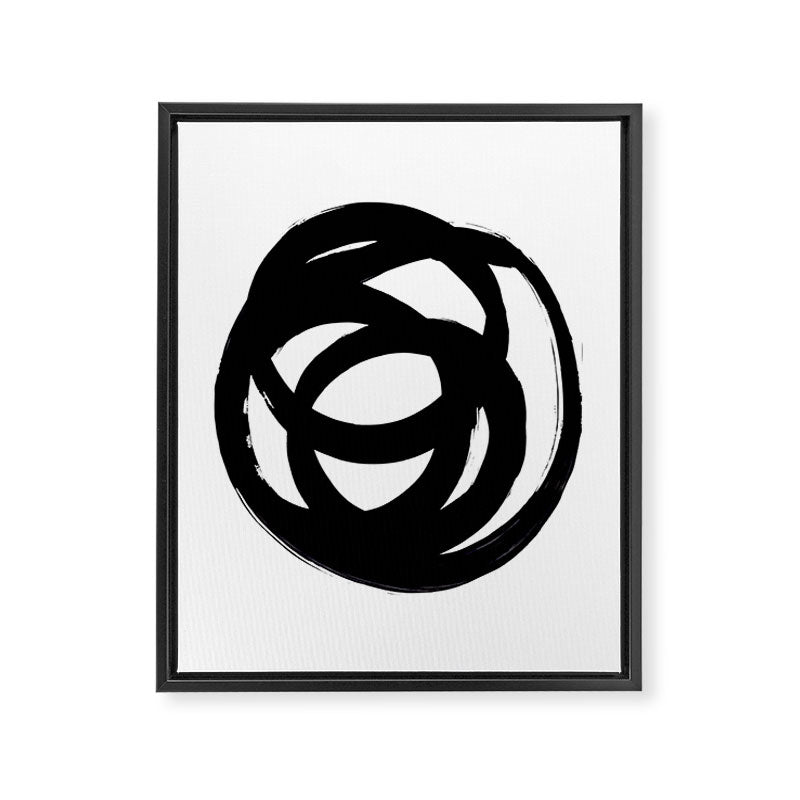 Ink Eye White Background Framed Canvas Print Gallery Image 6