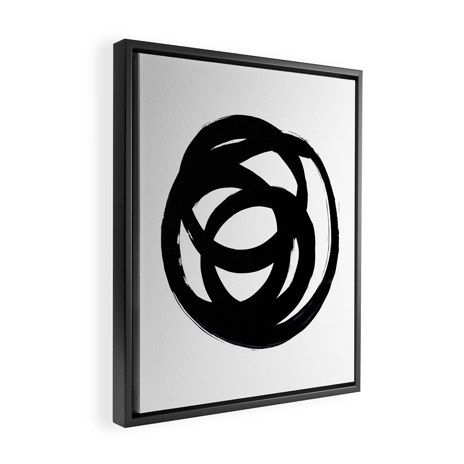 Ink Eye White Background Framed Canvas Print Gallery Image 2