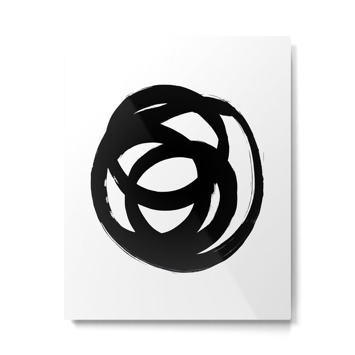 Ink Eye White Background Metal Print Gallery Image 1
