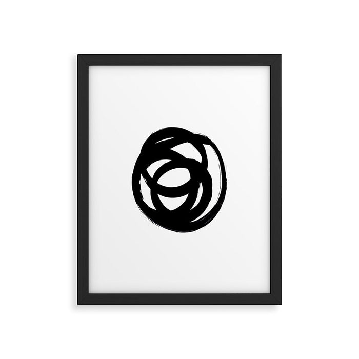 Ink Eye White Background Framed Art Print Gallery Image 1