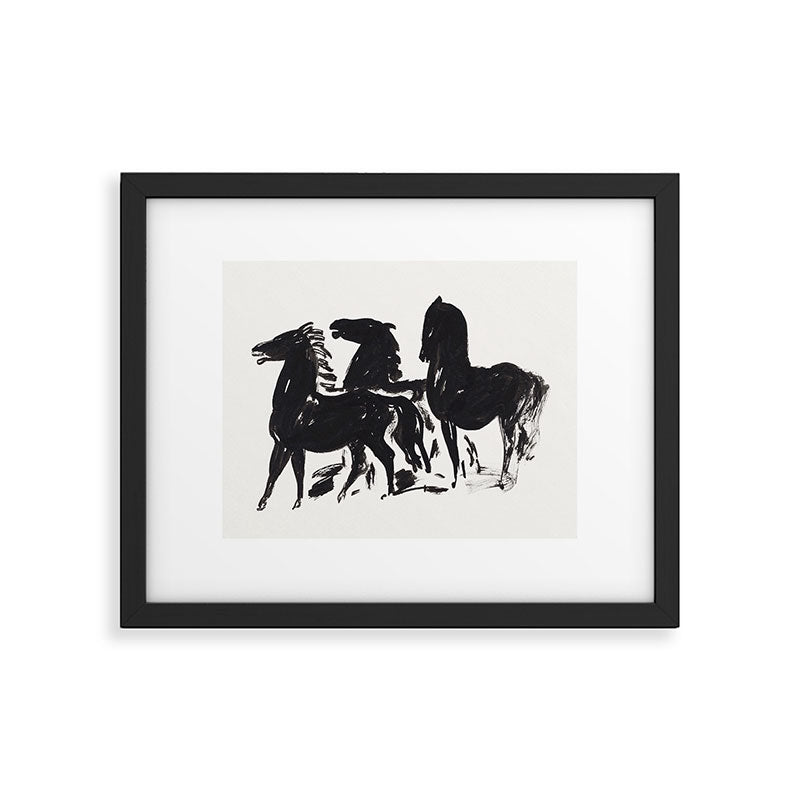 Ink Horses  Framed Art Print Gallery Image 5