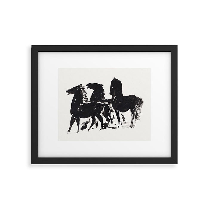 Ink Horses  Framed Art Print Gallery Image 1