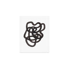 'Ink Memories' Minimalist Ink Line Drawing Abstract Black Brush Strokes Modern Funky Maze by Ejaaz Haniff Art Print Gallery Image 1