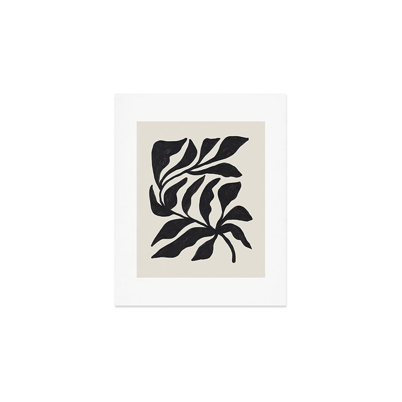 Ink Palm Plant Fossil Art Print Gallery Image 1