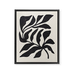Ink Palm Plant Fossil Framed Canvas Print Gallery Image 6