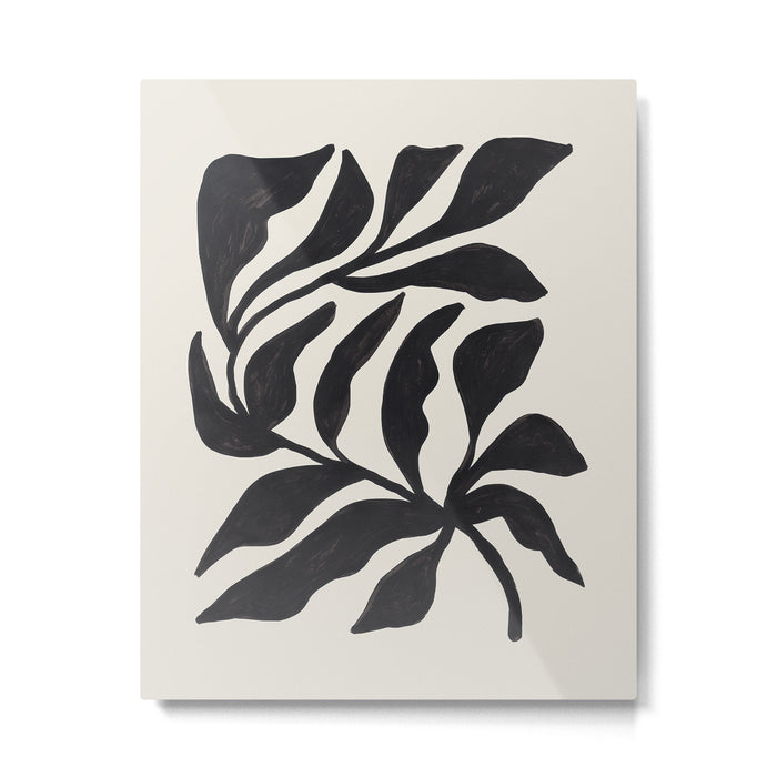 Ink Palm Plant Fossil Metal Print Gallery Image 1