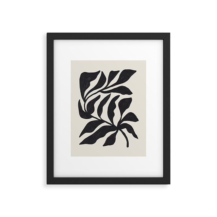 Ink Palm Plant Fossil Framed Art Print Gallery Image 1