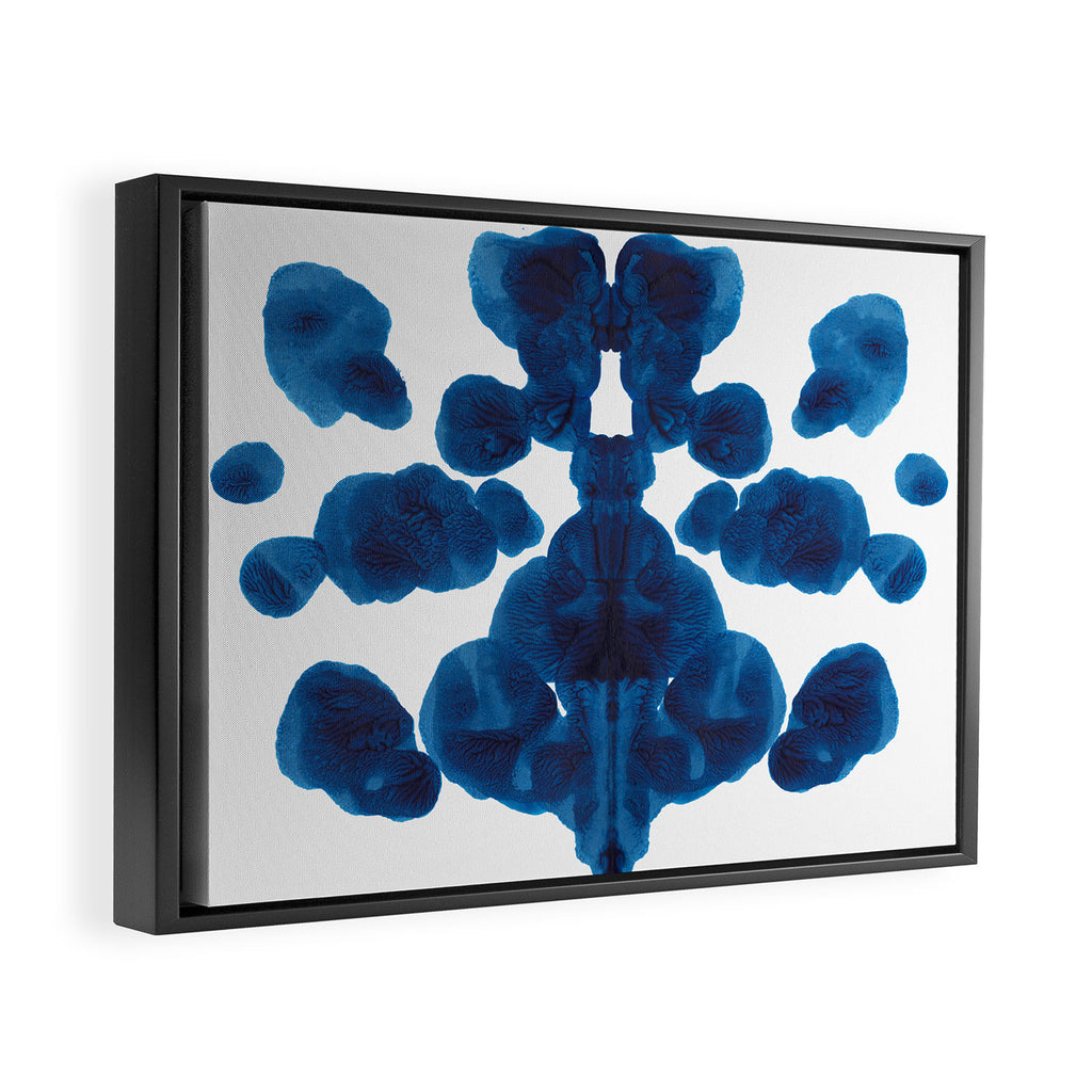 Inkblot Bunny Blue Inkblot Rorschach Test Framed Canvas Print Gallery Image 6