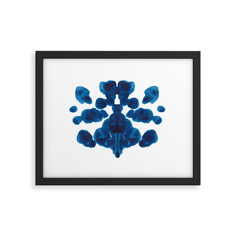 Inkblot Bunny Blue Inkblot Rorschach Test Framed Art Print Gallery Image 5
