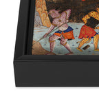Iskandar (Alexander) builds a wall against Gog and Magog Islamic Antique Art Framed Canvas Print Gallery Image 3