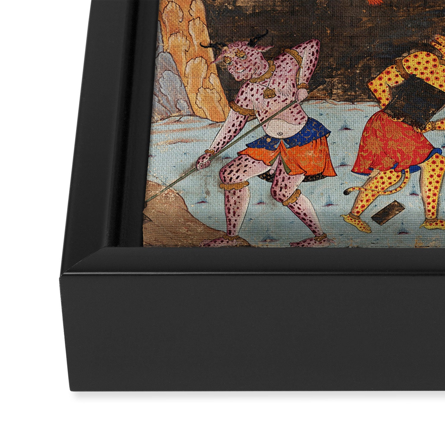 Iskandar (Alexander) builds a wall against Gog and Magog Islamic Antique Art Framed Canvas Print Gallery Image 3