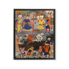 Iskandar (Alexander) builds a wall against Gog and Magog Islamic Antique Art Framed Canvas Print Gallery Image 6