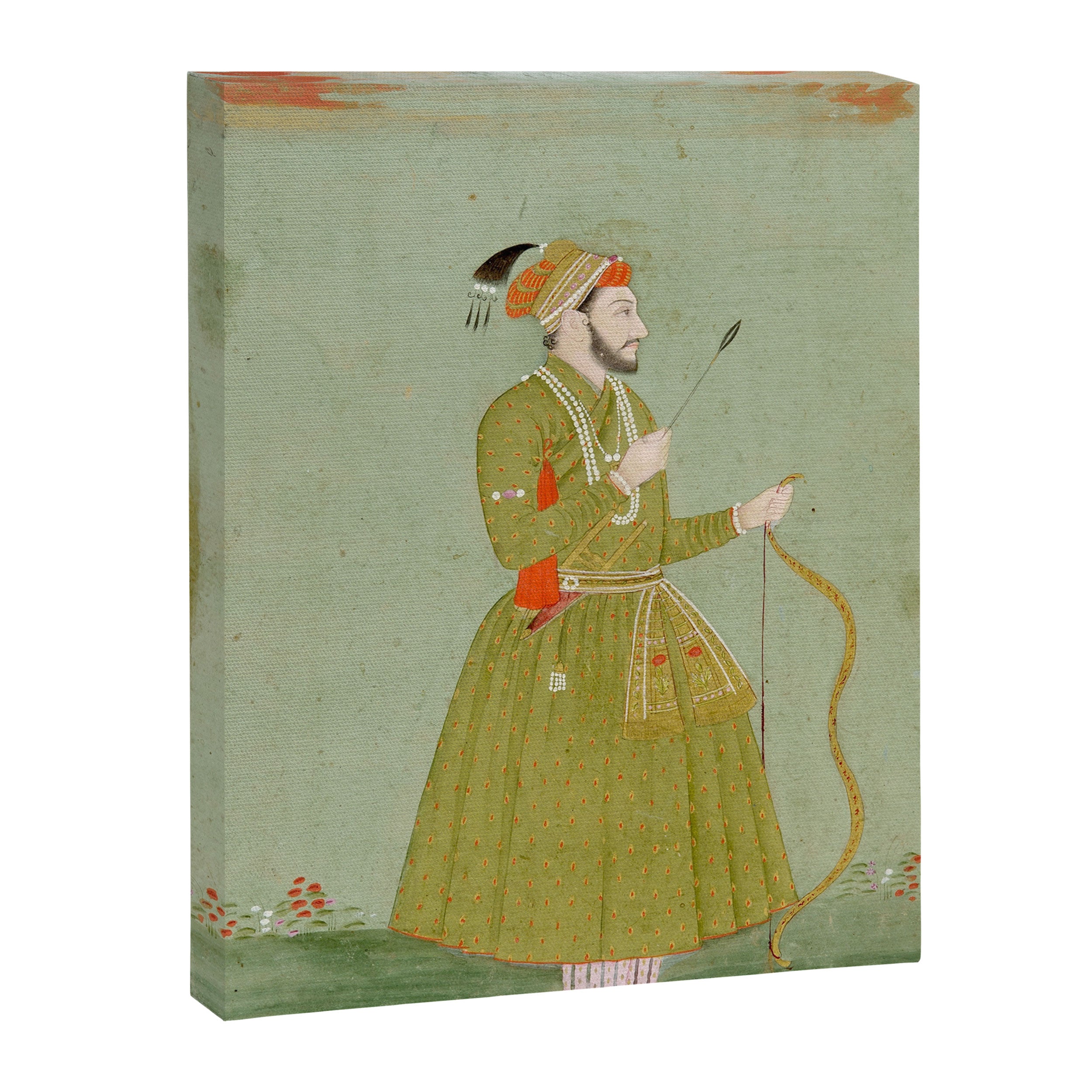 Jahangir's Son Antique Indian Miniature Painted Illustration Canvas Print Gallery Image 6