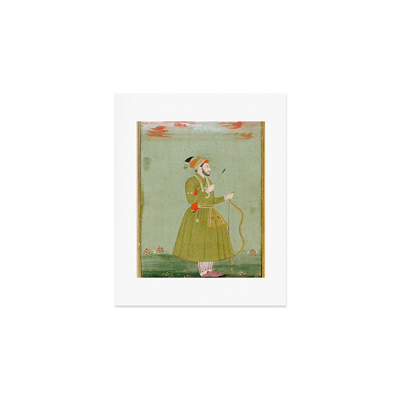 Jahangir's Son Antique Indian Miniature Painted Illustration Art Print Gallery Image 1