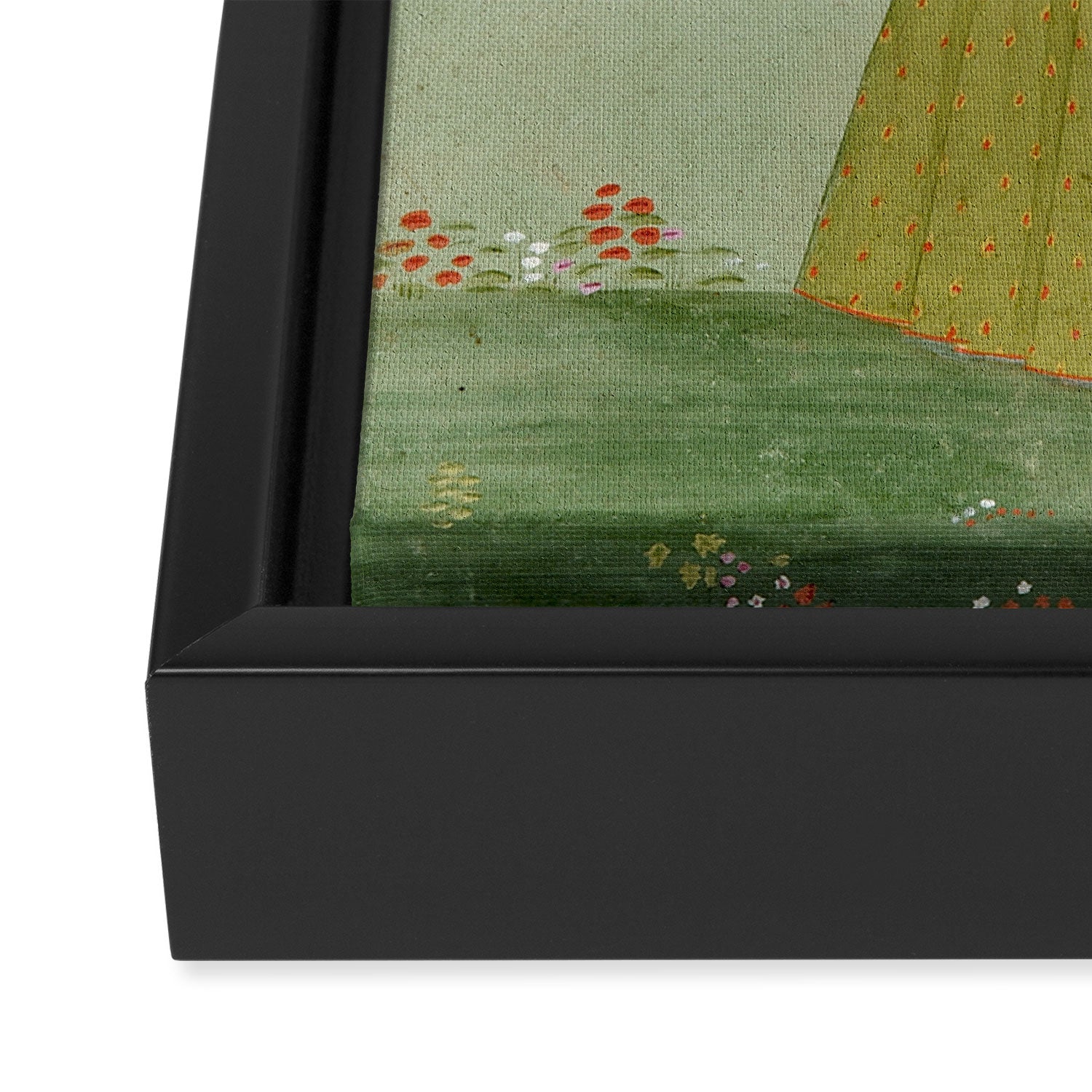 Jahangir's Son Antique Indian Miniature Painted Illustration Framed Canvas Print Gallery Image 3