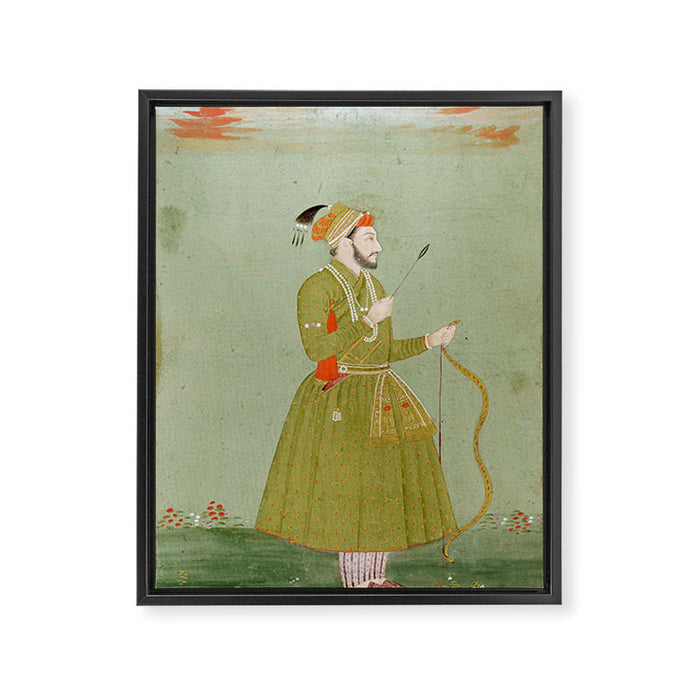 Jahangir's Son Antique Indian Miniature Painted Illustration Framed Canvas Print Gallery Image 1