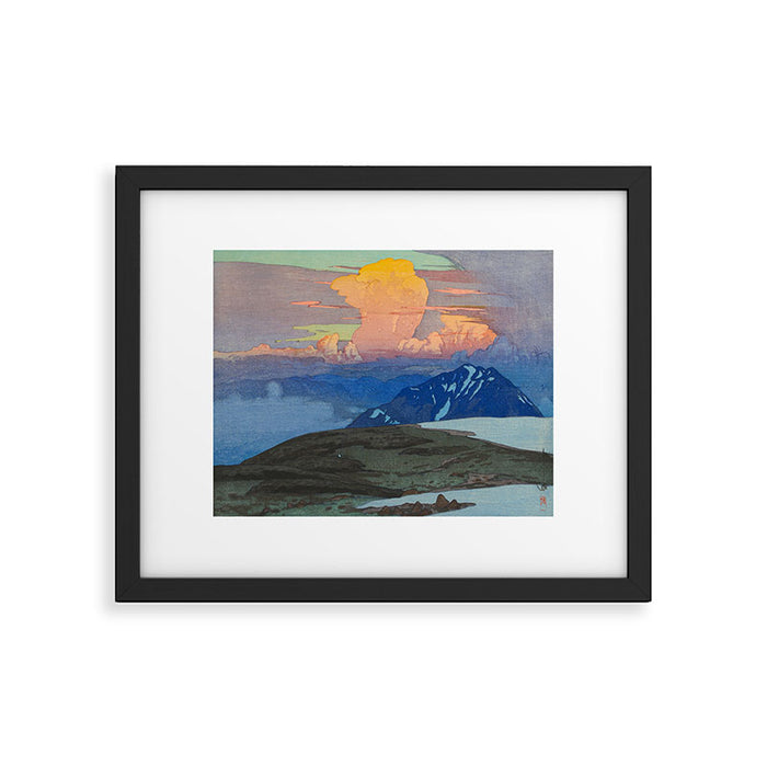 Japan Alps Vintage Beautiful Japanese Woodblock Print Hiroshi Yoshida Landscape Framed Art Print Gallery Image 1