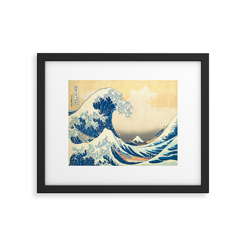 Japanese Woodblock Print The Great Wave of Kanagawa by Katsushika Hokusai Framed Art Print Gallery Image 5