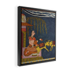 Kaccheli Ragini, from a Ragamala Antique Indian Painted Illustration  Framed Canvas Print Gallery Image 2
