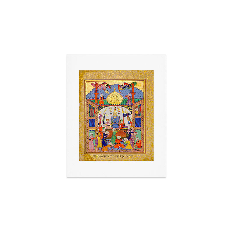  Karkhi, porter at the tomb of Imam Riza, being honoured Islamic Antique Art  Art Print Gallery Image 1