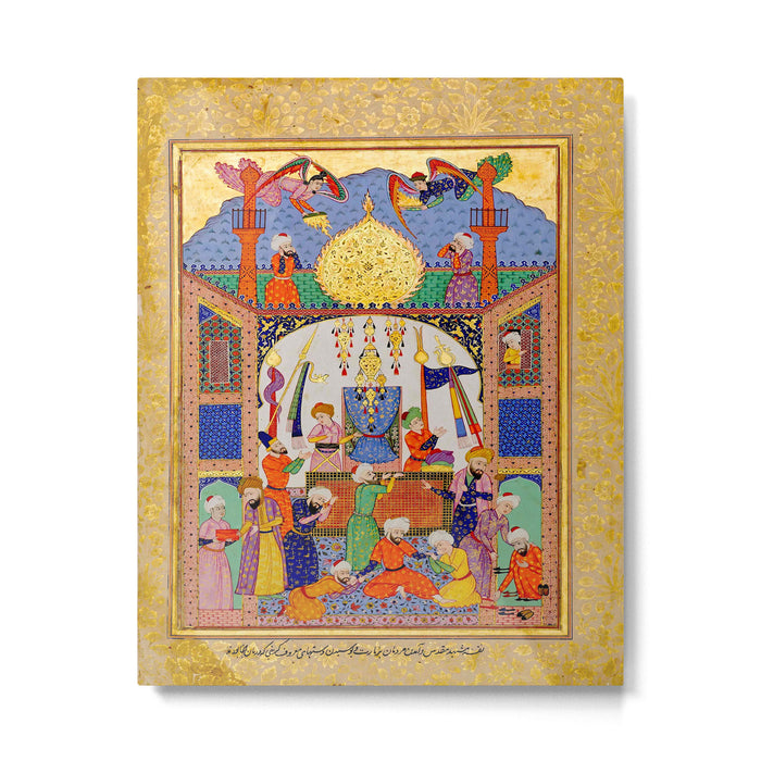  Karkhi, porter at the tomb of Imam Riza, being honoured Islamic Antique Art  Metal Print Gallery Image 1